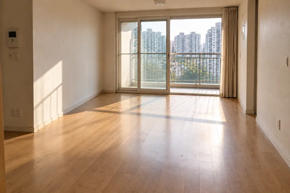 대방동 유품정리 | 비운 거실과 창, 그림